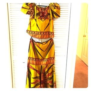 Ankara print skirt suit